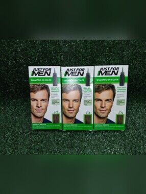 Just For Men Shampoo In Color Medium Brown Gray Hair Coloring 3 Count